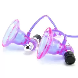 Вибро-помпы для сосков Vibrating Nipple Super Suck-hers – розовый