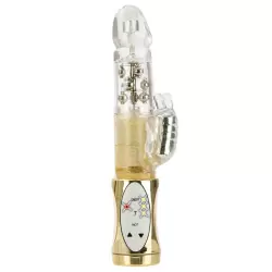 Вибромассажер Impulse Butterfly со стимулятором клитора бабочкой – золотистый