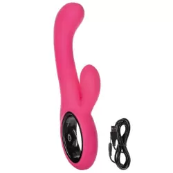 Вибромассажер  Coco Licious Rechargeable Dual Wand со стимуляцией клитора – розовый