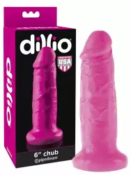 Толстый дилдо с присоской Dillio 6 Chub – розовый