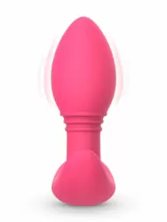 Интерактивная вибропробка One-DC Axel, 10 см, 9 режимов, силикон, розовый