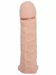 Реалистичная насадка удлинитель Pretty Love Penis sleeve Medium, 16 см, телесный