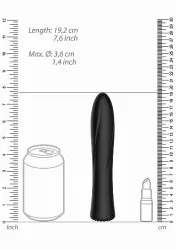 Классический вибратор Jewel (черный): 19.5 см, 10 режимов вибрации, 8500 оборотов/мин, АБС/силикон