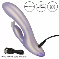 Изогнутый вибратор-кролик G-Love Gbunny, 19 см, 12 режимов, фиолетовый