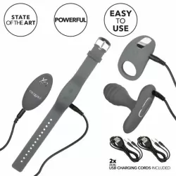 Набор с вибро-кольцом и анальным вибромассажером на пульте управления SILICONE REMOTE ADVENTURE SET