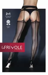 Чулки в сетку с поясом и стрелками сзади (Sense)