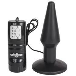 Анальная пробка Pure Butt Plug Medium c вибрацией – черная