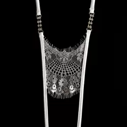 Белые кружевные трусики ручной работы Dolce Piccante Сiglia с доступом - M