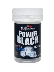 Лубрикант Hot Flowers Power Black в виде двух шариков с охлаждающе-разогревающим эффектом, масляная основа, 6 грамм