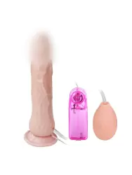 Реалистичный фаллоимитатор с вибрацией и эффектом семяизвержения Eros Foutain – телесный