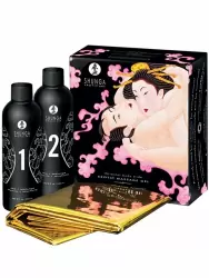 Набор для эротического массажа «Восточная схватка» Шампанское-Клубника – 2 х 225 мл