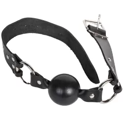 Кляп-шар Solid Ball Gag кожаный – черный	