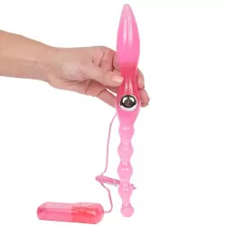 Анальный стимулятор Sex Squid Double-Ender двухсторонний с вибрацией – розовый