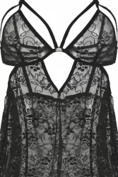 Обольстительный полупрозрачный беби долл и стринги Baci White Label – S/M