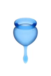 Набор менструальных чаш Satisfyer Feel good Menstrual Cup, 15 и 20 мл, силикон, синий