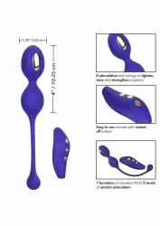Двойные вагинальные шарики Impulse Intimate E-Stimulator Dual Kegel, с электростимуляцией, 10,25 см, фиолетовый
