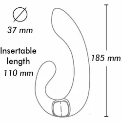 MIYO Гибкий вибростимулятор для клитора и зоны G с двумя моторами