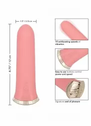 Эстетичный мини вибратор Uncorked  Rosé: 12 см, 10 режимов , силикон, розовый