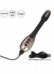 Гибкий вибратор с электростимуляцией Electro-Spark. 12 режимов работы, АБС/силикон, водонепроницаемый