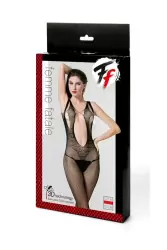 Открытый ажурный кетсьюит - сетка с доступом к попке Femme Fatale