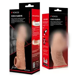 Насадка реалистик на фаллос с отверстием для мошонки EXTREME SLEEVE RES.001 Medium