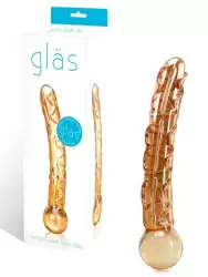 Стимулятор универсальный Glass Tickler из стекла – оранжевый