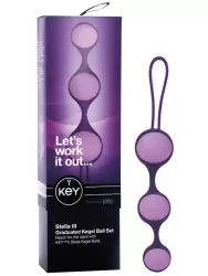 Набор из 3-х вагинальных шариков разного веса Stella III - Lavender