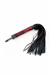 Флоггер 38 см с кружевной ручкой TOYFA Marcus – красный