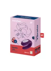 Парный вибратор Satisfyer Double Joy с возможностью управления через приложение (фиолетовый) 