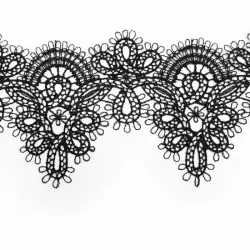 Черное кружевное ожерелье-чокер ручной работы Dolce Piccante Delicati pizzi - S/M