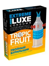 Стимулирующий презерватив Luxe Extreme Убойный Бурильщик, 18,см, тропические фрукты, 1 шт.