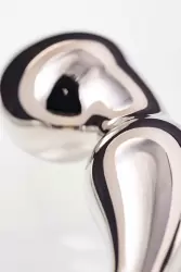 Металлический анальный стимулятор TOYFA с украшением цвета алмаза - серебристый