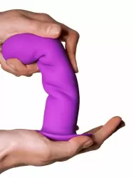 Рельефный фаллоимитатор Adrien lastic Hitsens 3, 18,2 см, силикон, фиолетовый