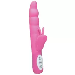 Вибратор двойного действия с ротацией Smile Fancy - розовый