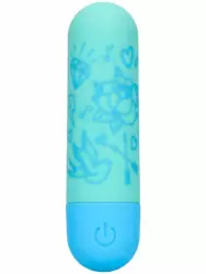 Вибропуля Shots Toys I’m Drawn to You, 10 скоростей, зелёная с голубым