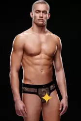 Мужские трусы-брифы милитари из сетки - M/L