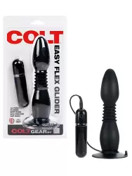 Гибкая анальная пробка с вибрацией COLT Easy Flex Glider – черная