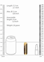 Перезаряжаемая вибропуля BGT - 7 Speed Rechargeable Bullet (золотая)
