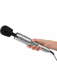 Мощный вибратор Doxy Die Cast, 37 см, силикон, серебряный