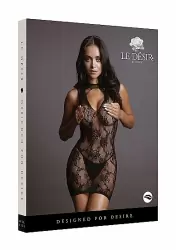 Мини платье High Neck Lace Mini Dress