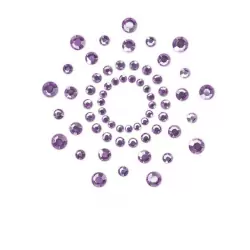 Украшение на грудь Mimi Classic в форме снежинки – фиолетовый