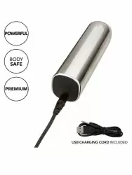 Компактная вибропуля Glam - SILVER, 9 см, 10 режимов, серебристый