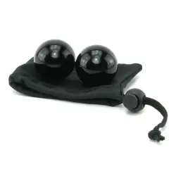 Вагинальные шарики Medium Black Glass Ben-Wa Balls