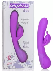 Вибромассажер Impress Dove со стимуляцией клитора – фиолетовый