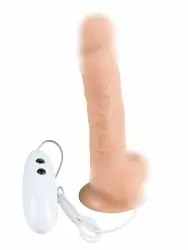 Реалистичный вибратор Alive Cesar, с ротацией, с проводным пультом, 17,5 см, ТПЕ, телесный