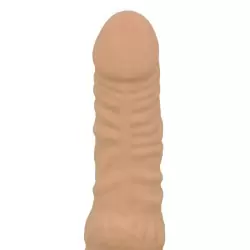 Реалистичный вибромассажер Silicone Classic с изогнутой головкой – телесный