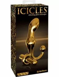 Анальный стимулятор Icicles Gold Edition G08 с вибрацией – золотой