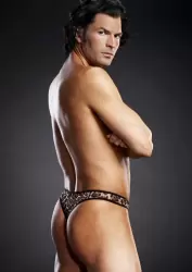 Мужские сетчатые тонги BlueLine леопардовые – L/XL