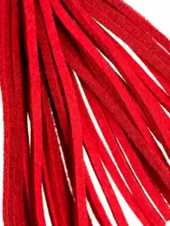 Зажимы на соски Pecado BDSM, «Прищепки», с кисточками из замши, металл, красные