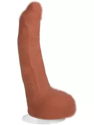 Реалистичный фаллоимитатор Doc Johnson Leo Vice, 19,1 см, с мошонкой, на съемной присоске, слепок порно-звезды